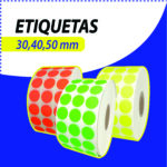 Etiquetas Circulares Flúor 50mm
