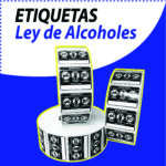 Etiquetas Ley de Alcoholes Negro | 42 mm x 62 mm