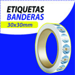 Etiqueta adhesiva Circular Bandera Argentina | 50 mm