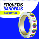 Etiqueta adhesiva Circular Bandera Venezuela | 50 mm