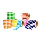 Etiquetas Circulares Colores 13mm